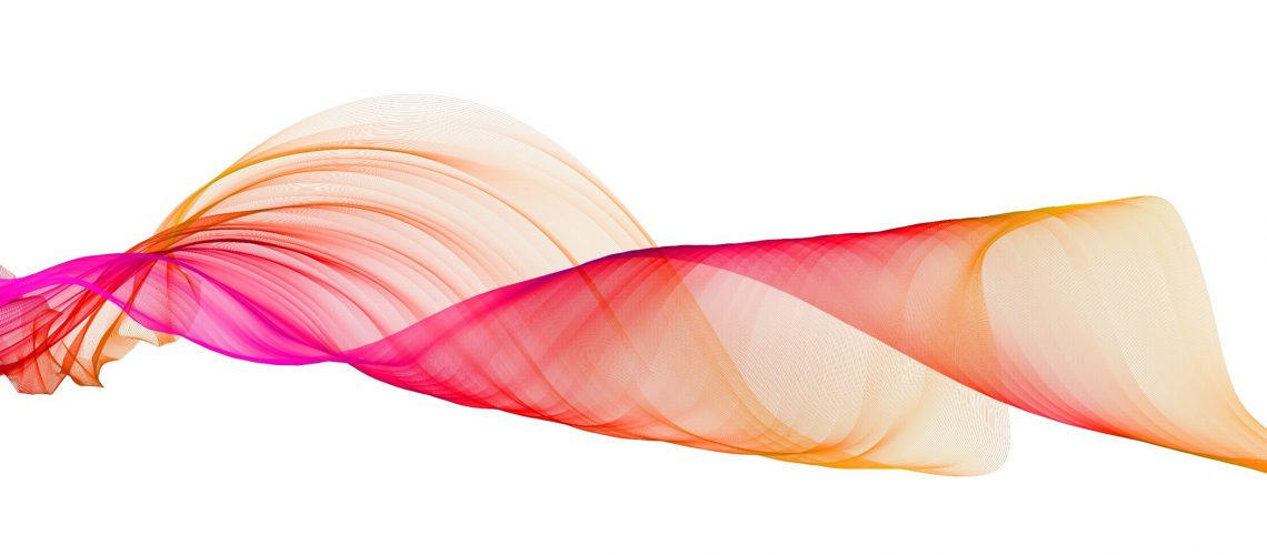 Twisting image - orange and pink